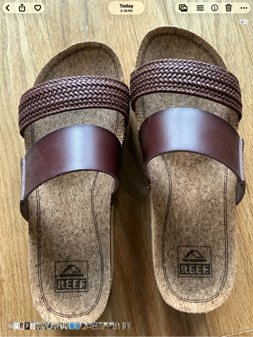 Reef Women's Brown Double-Band Platform Sandals - Picture 5 of 9